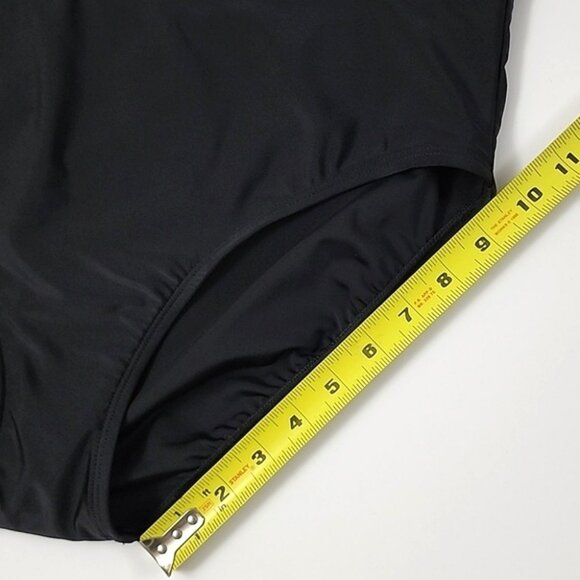 CHRISTINA Women's 2 Piece Tankini Swimsuit Fuschia Black Built-In Bra Size 14 - Picture 12 of 16